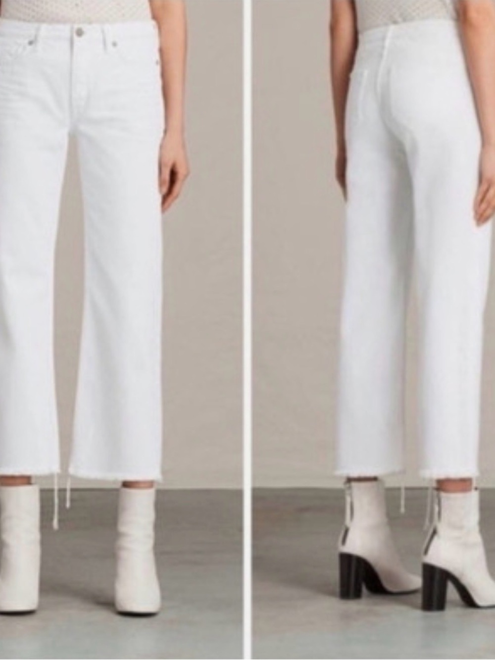 All Saints Belle Flare Cropped Straight Jeans - Women S26